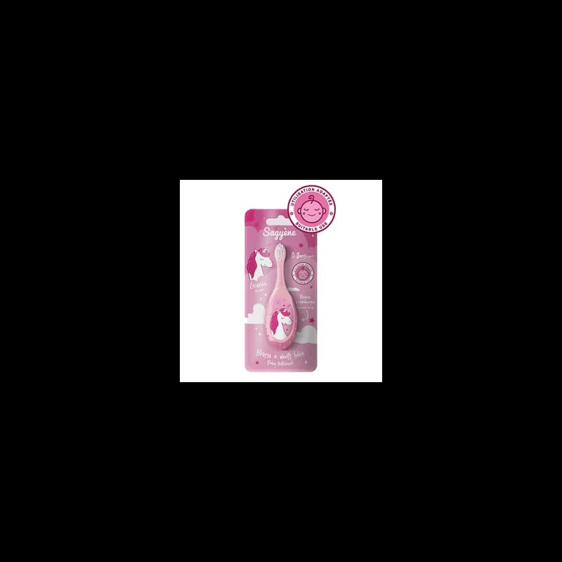 SAGYENE Brosse à dents Ergonomique Licorne Rose 0-2ans - A00137