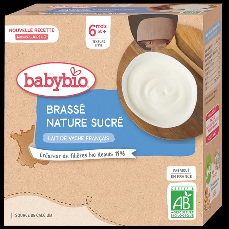 Babybio Brassé Nature Sucré 4X85G