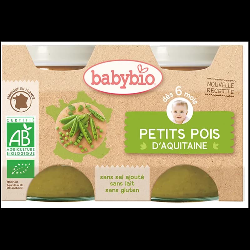 Babybio Petits Pois d’Aquitaine 2X130G