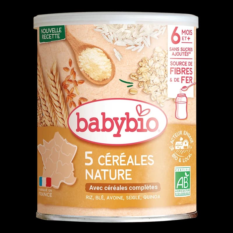 Babybio Trois Céréales Nature Blé Avoine Riz 220G