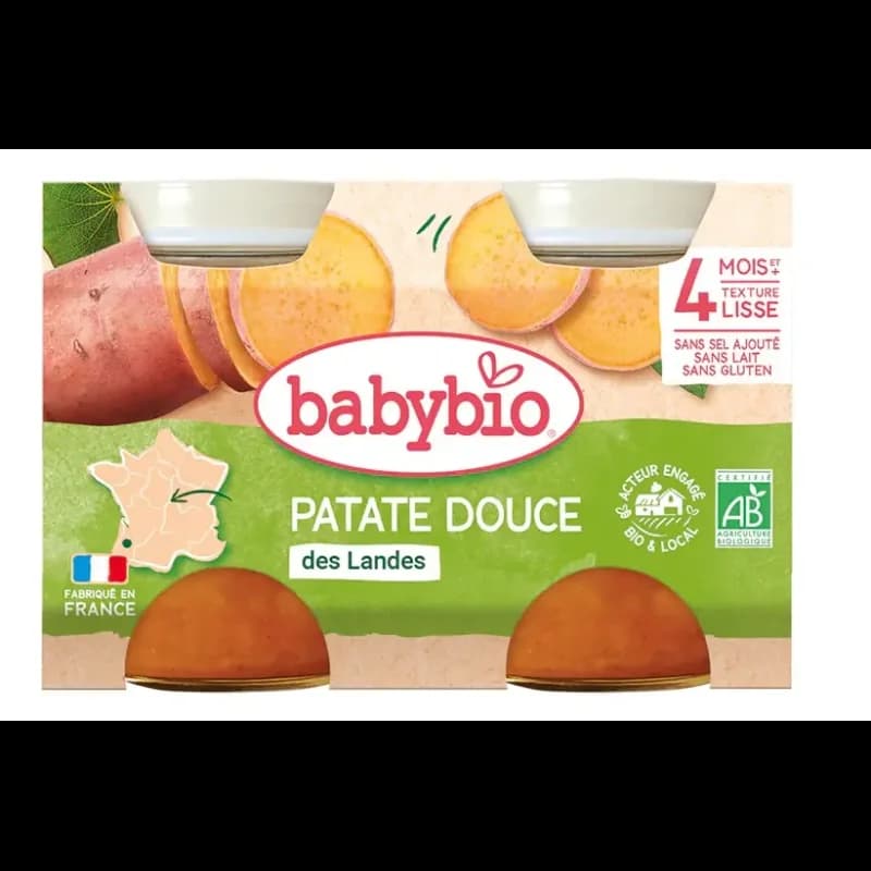 Babybio Patate Douce des Landes 2x130g