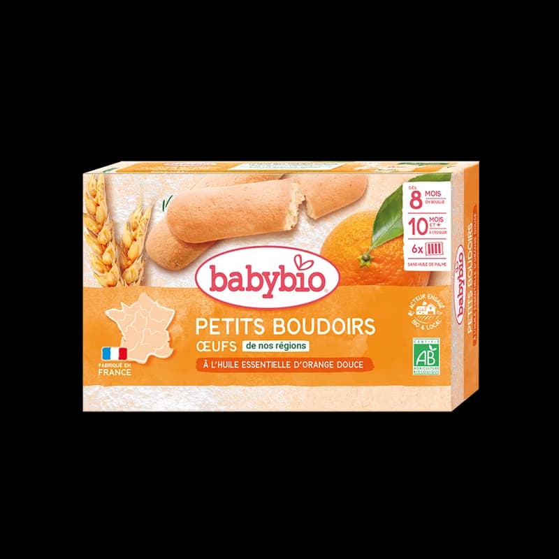 Babybio Petits Boudoirs à l’Huile Essentielle d’Orange Douce x6