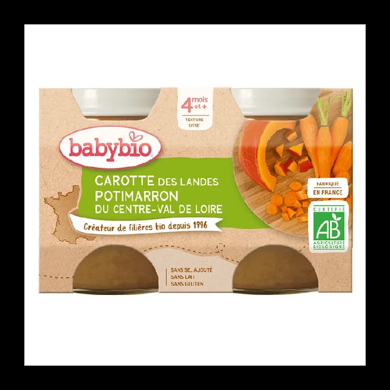 Babybio POT CAROTTE POTIMARRON 2x130G