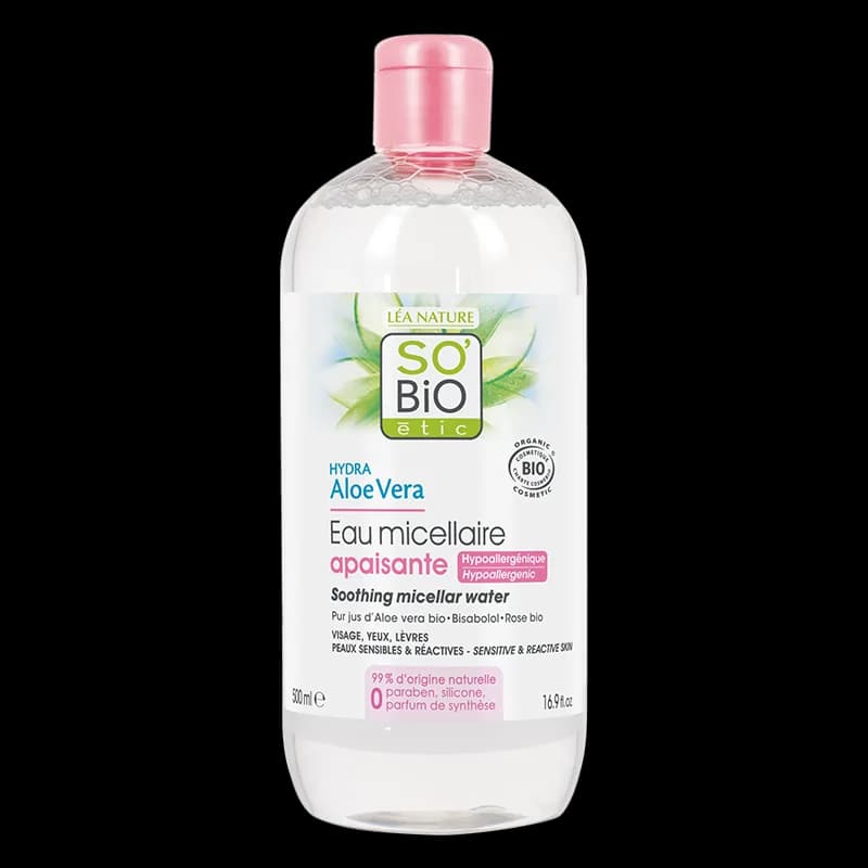 SO’BIO EAU MICELLAIRE PEAUX SENSIBLES ET REACTIVES 500ML