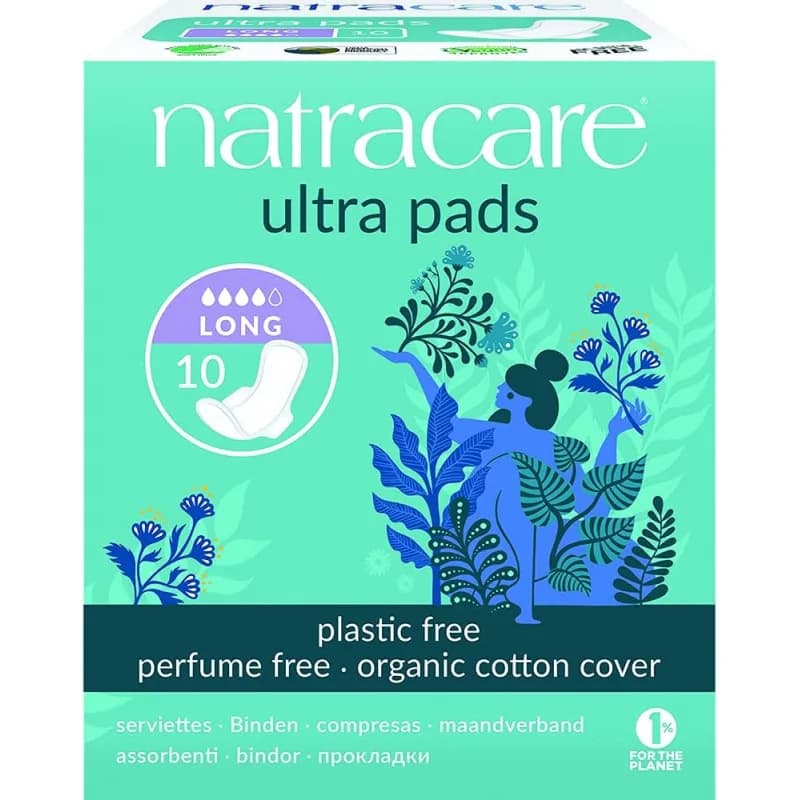 NATRACARE SERVIETTE ULTRA LONG NORMAL A RABATS 10U