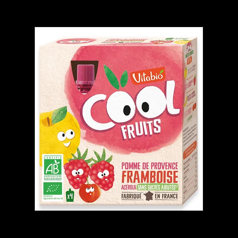 VITABIO POMME FRAMBOISE 4x90G