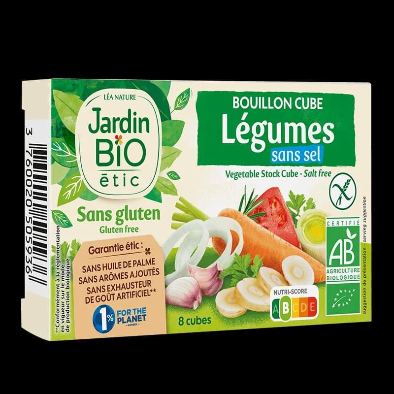 JARDIN BIO BOUILLON DE LÉGUMES SANS SEL SG 84G