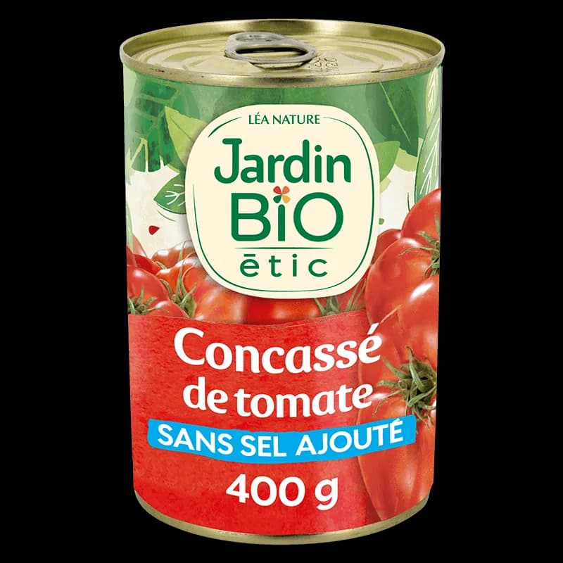 JARDIN BIO CONCASSE DE TOMATE MORCEAUX 400G