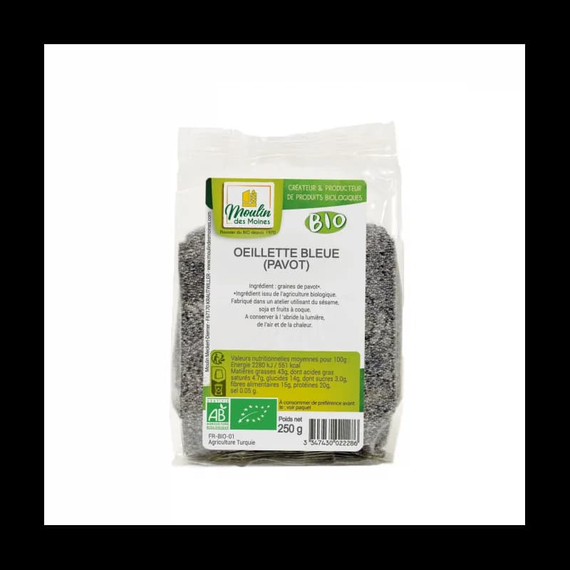 MOULIN DES MOINES GRAINES DE PAVOT 250G
