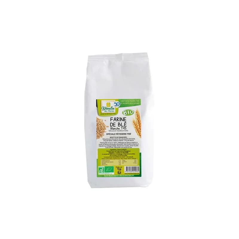 MOULIN DES MOINES FARINE DE BLE T45 1KG