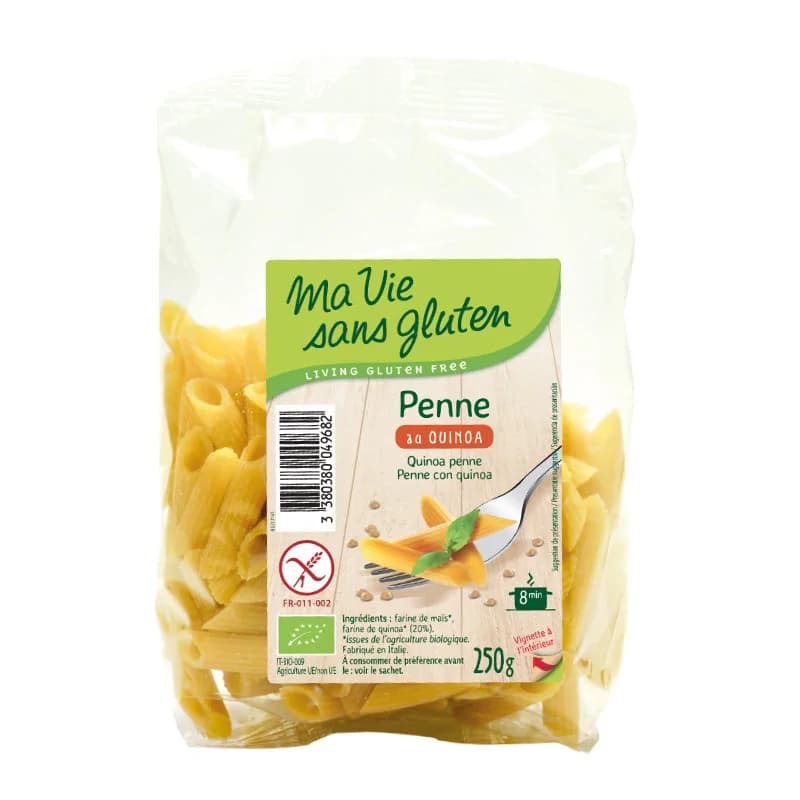 MA VIE SANS GLUTEN PENNE AU QUINOA SG 250G