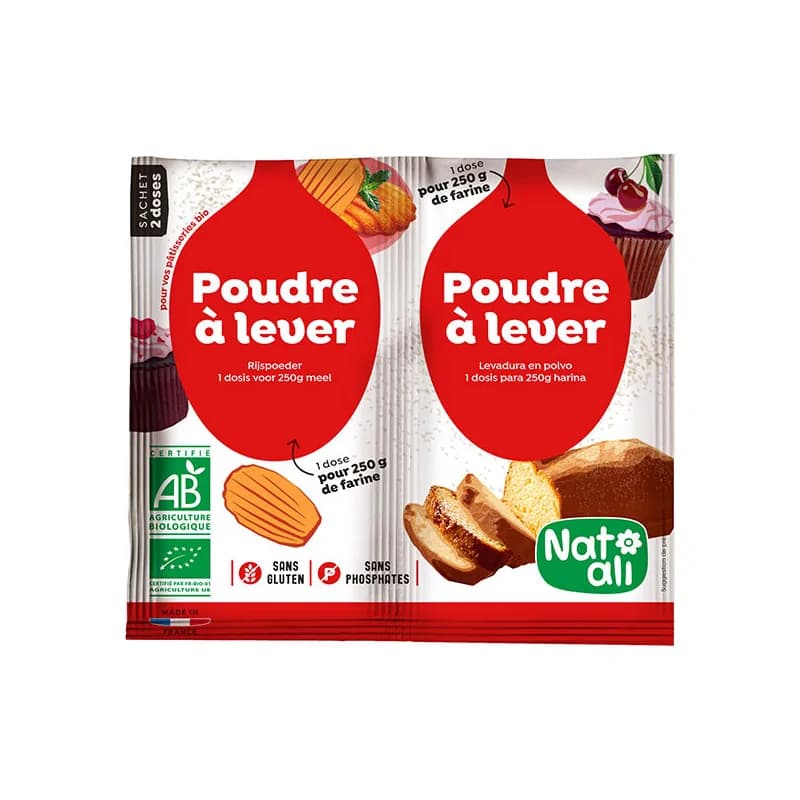 NATALI POUDRE A LEVER  SANS PHOSPHATE 2x7 G
