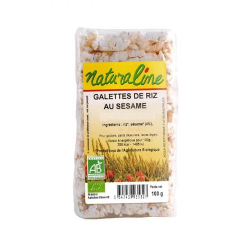NATURALINE GALETTES DE RIZ SESAME 100G