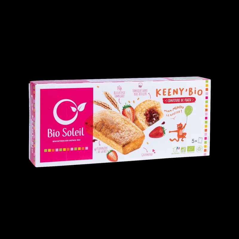 BIO SOLEIL KEENY'BIO FOURRES A LA CONFITURE DE FRAISE 150G