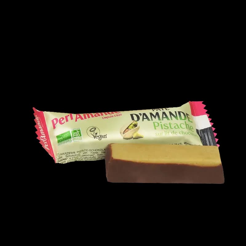 PERL' AMANDE BARRE DE PATE D'AMANDE PISTACHE CHOCOLAT 25G