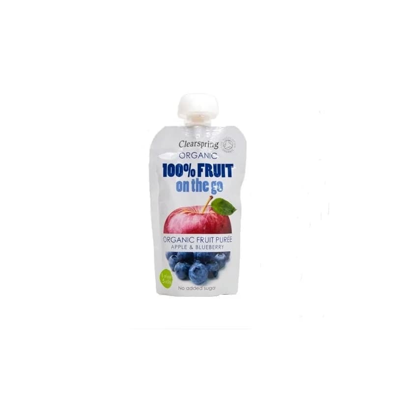 CLEARSPRING PUREE DE FRUITS  POMME  MYRTILLE 120G