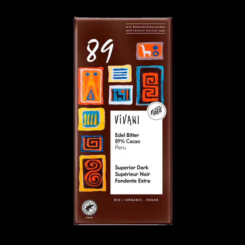 VIVANI TABLETTE CHOCOLAT SUPERIEUR PERU 89% 80G