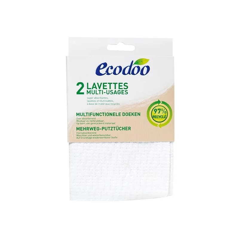 ECODOO LAVETTES MULTI USAGE 2 U