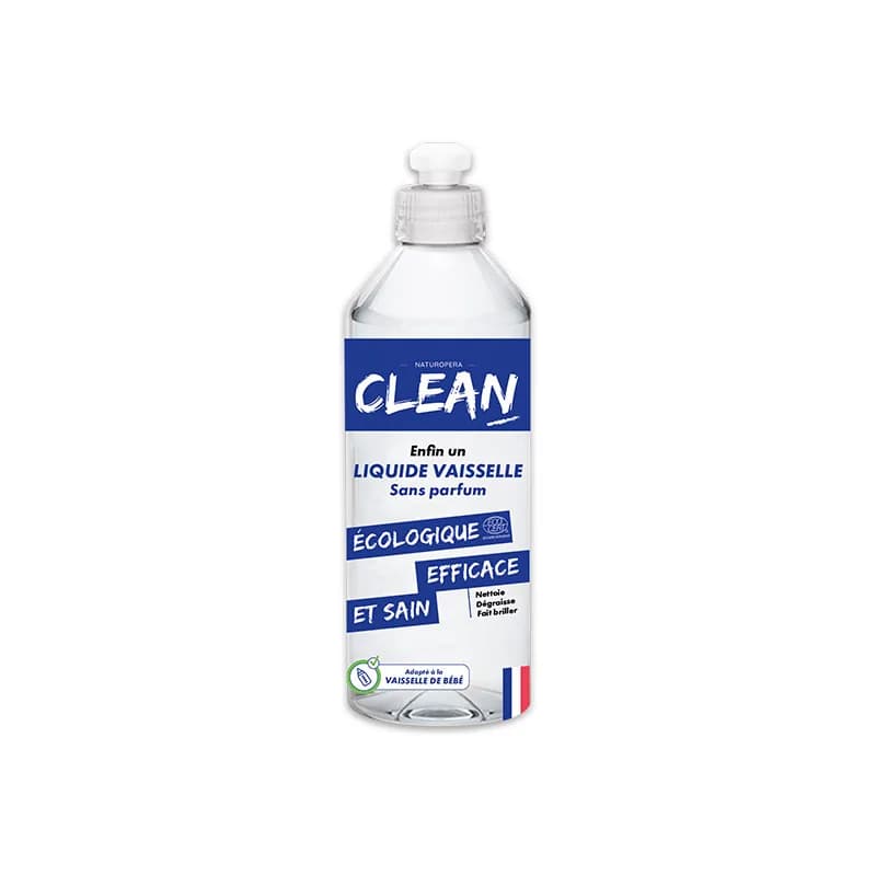 CLEAN LIQUIDE VAISSELLE SANS PARFUM 500ML