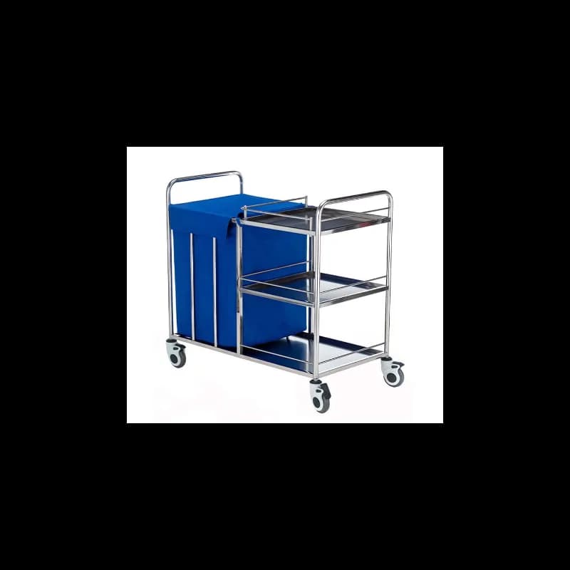 Chariot à linge inox avec 3 plateaux L8051