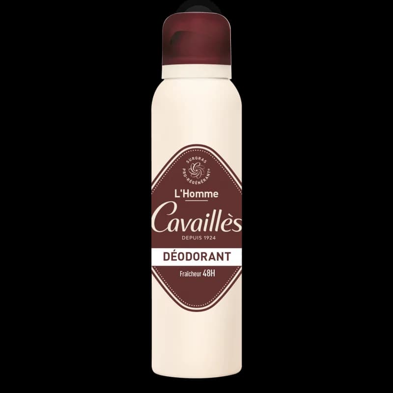 ROGÉ CAVAILLÈS DEO SOIN DERMATO HOMME 48H SS. SEL ALUM  SPRAY 150ML