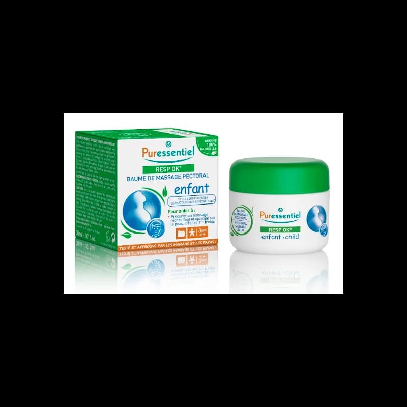 PURESSENTIEL RESPIRATOIRE BAUME DE MASSAGE PECTORAL ENFANT 4 HE POT 60ML