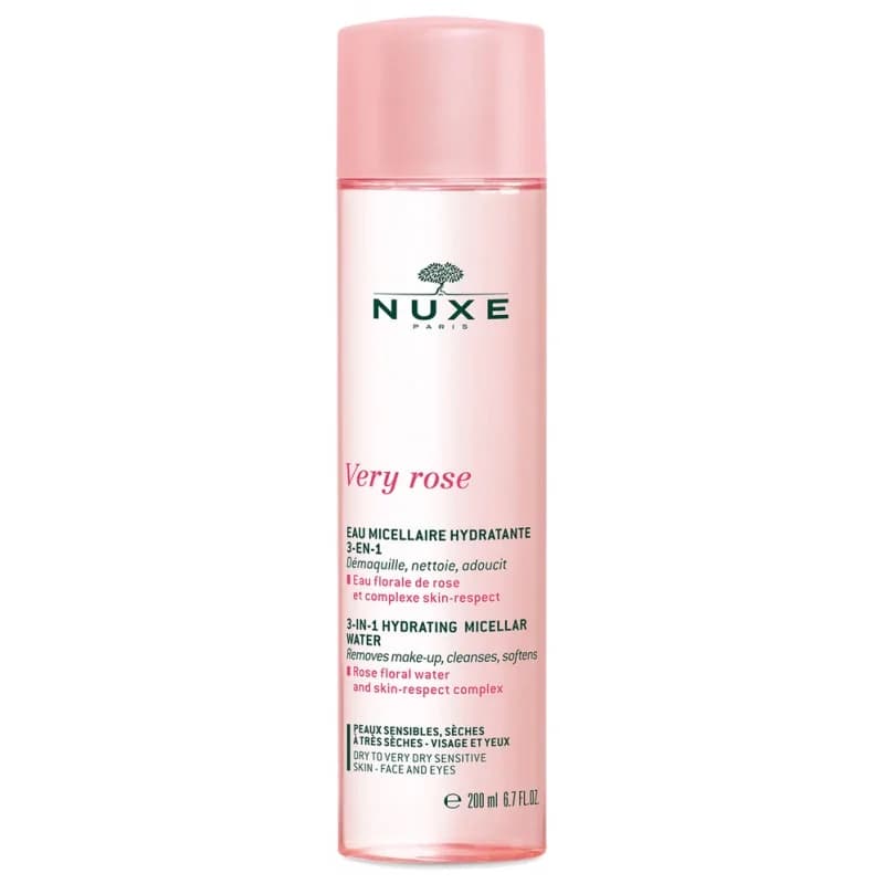 NUXE  Very Rose - Eau Démaquillante Peaux Sensibles, sèches à très sèches 200ml