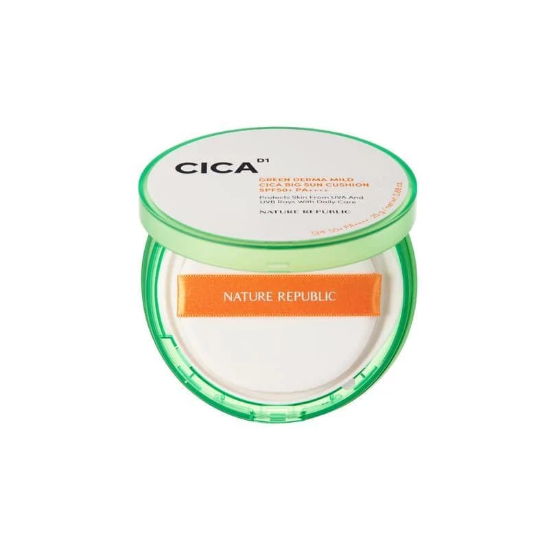 NATURE REPUBLIC Green Derma Cica Big Sun cushion SPF50+ PA++++ 25g