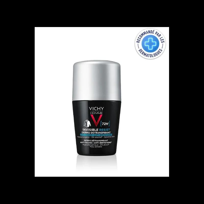Vichy déo dermo-détranspirant invisible resist 72h anti-taches anti-irritations