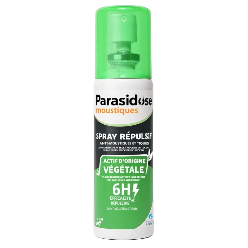 Parasidose Moustiques spray répulsif 'ACTIF D'ORIGINE VEGETALE"  100ml