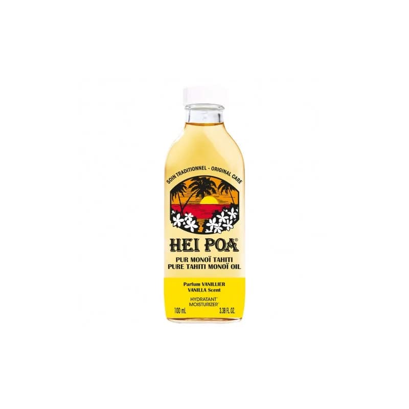 Hei Poa Soins traditionneles multi-usage  pur monoï tahiti-parf vanillier 100ml