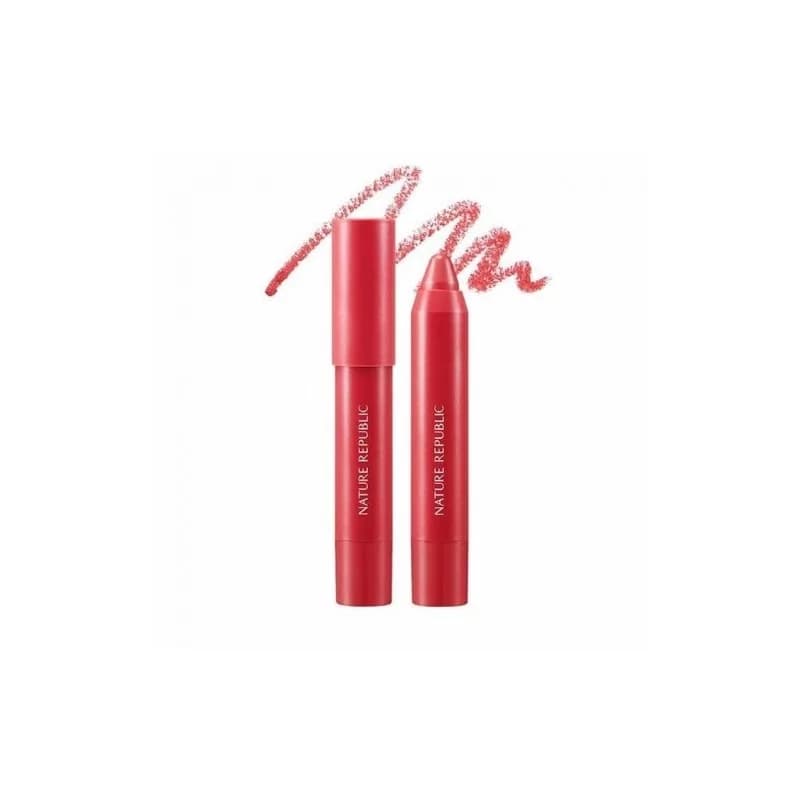 NATURE REPUBLIC BY FLOWER ECO CRAYON LIP VELVET 02 PINK BREEZE