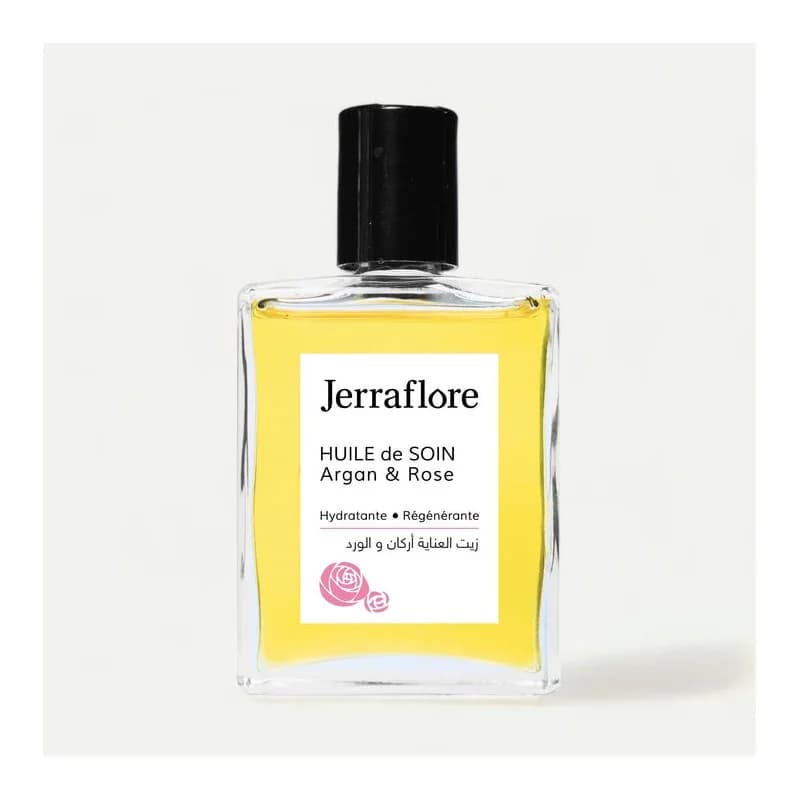 JERRAFLORE HUILE DE SOIN ARGAN / ROSE 60ml