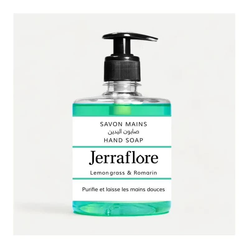 JERRAFLORE SAVON MAINS LEMON GRASS & ROMARIN 500ml