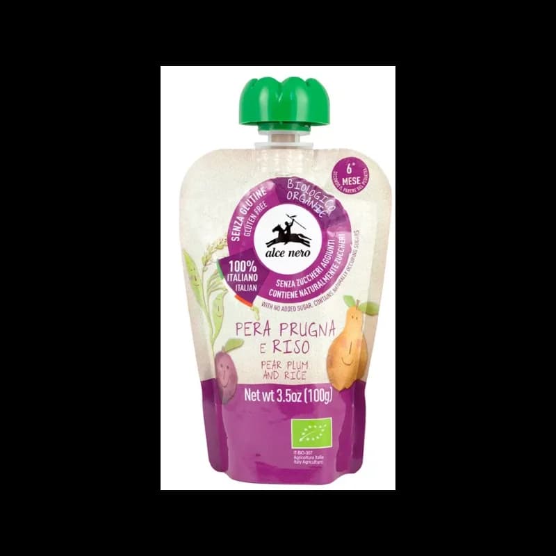 ALCE NERO PUREE POIRE PRUNEAU 100G