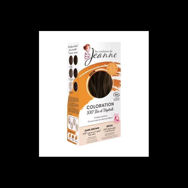 LES COULEURS DE JEANNE COLORATION BRUN 100% VEGETALE 2x50G