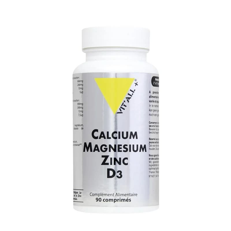 VIT’ALL+ CALCIUM MAGNESIUM ZINC D3 90 COMPRIMES