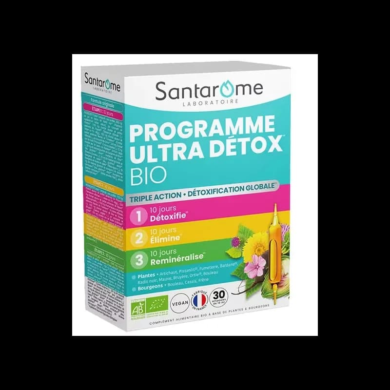 SANTAROME PROGRAMME ULTRA MINCEUR BIO 30 AMPOULES