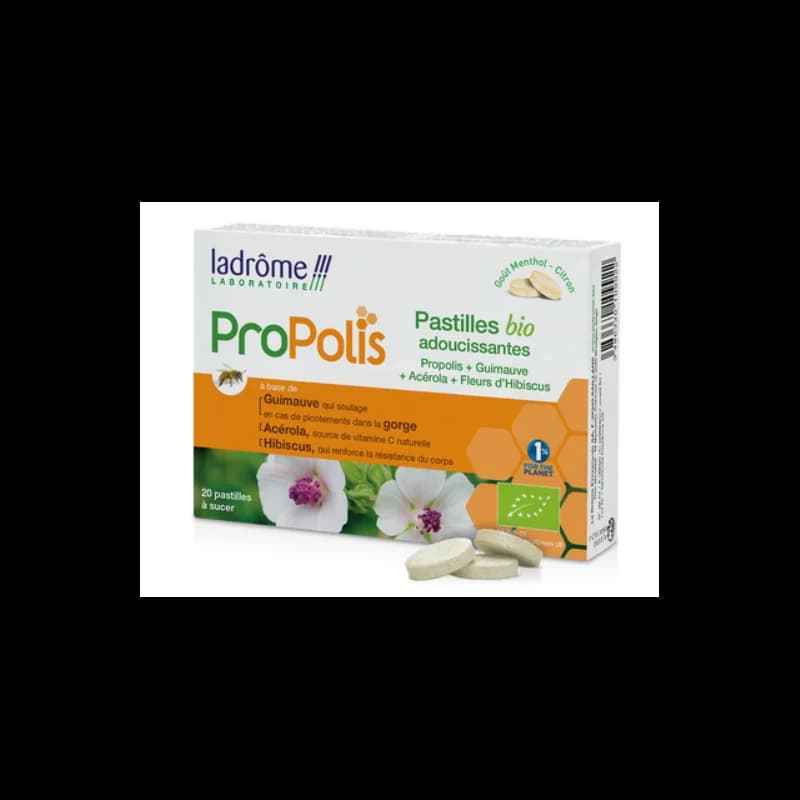 LADROME PASTILLES PROPOLIS ADOUCISSANTES 20CP