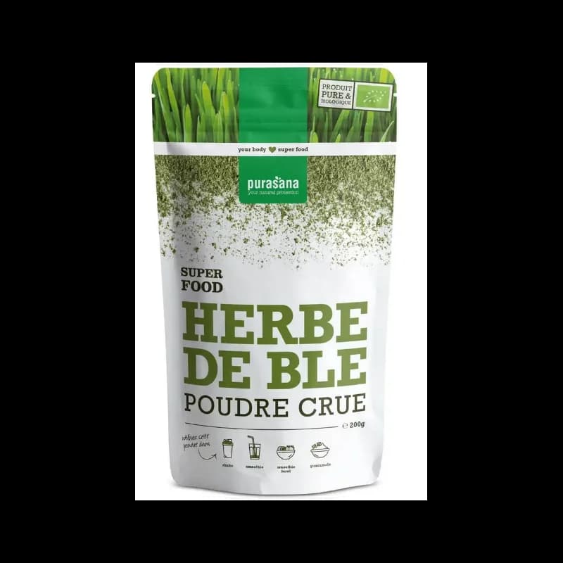 PURASANA POUDRE D'HERBE DE BLE 200G
