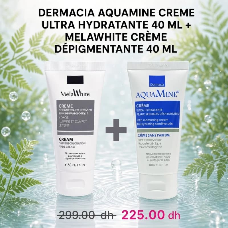 Dermacia Melawhite crème Dépigmentante intensive (50 ml) Achete + dermacia crème ultra hydratante 40ml Offerte