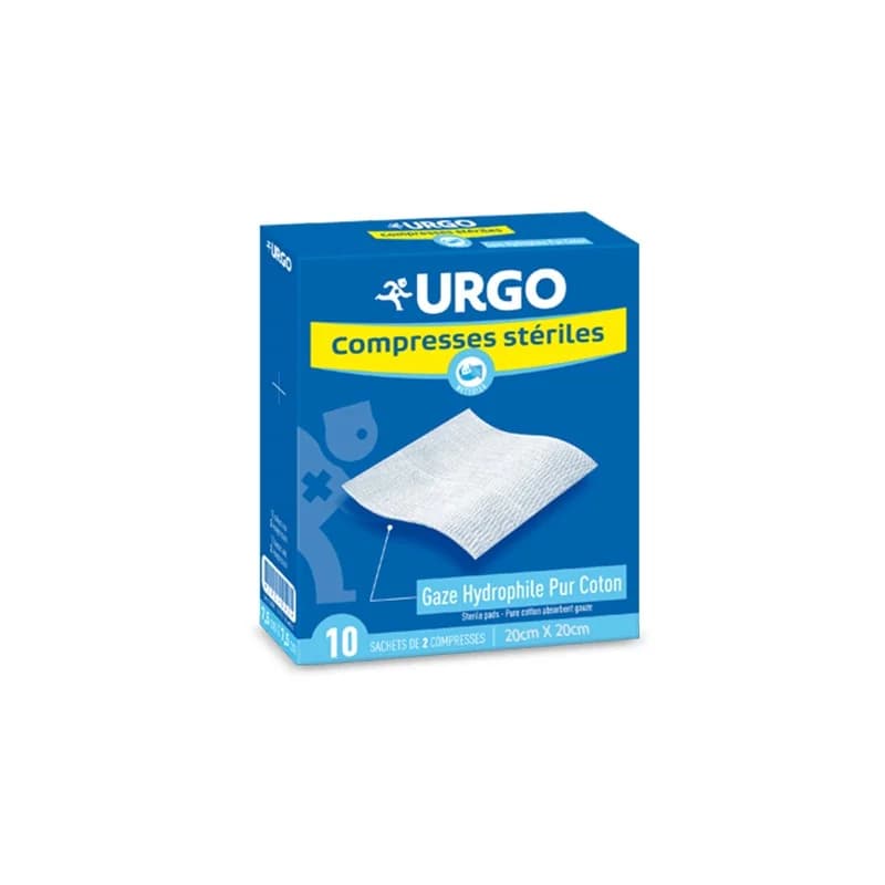 URGO COMPRESSES STÉRILES DE GAZE 20cmX20cm