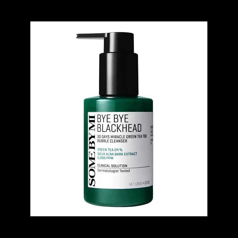 SOME BY MI BYE BYE BLACKHEAD 30 DAYS MIRACLE GREEN TEA TOX BUBBLE CLEANSER 120G