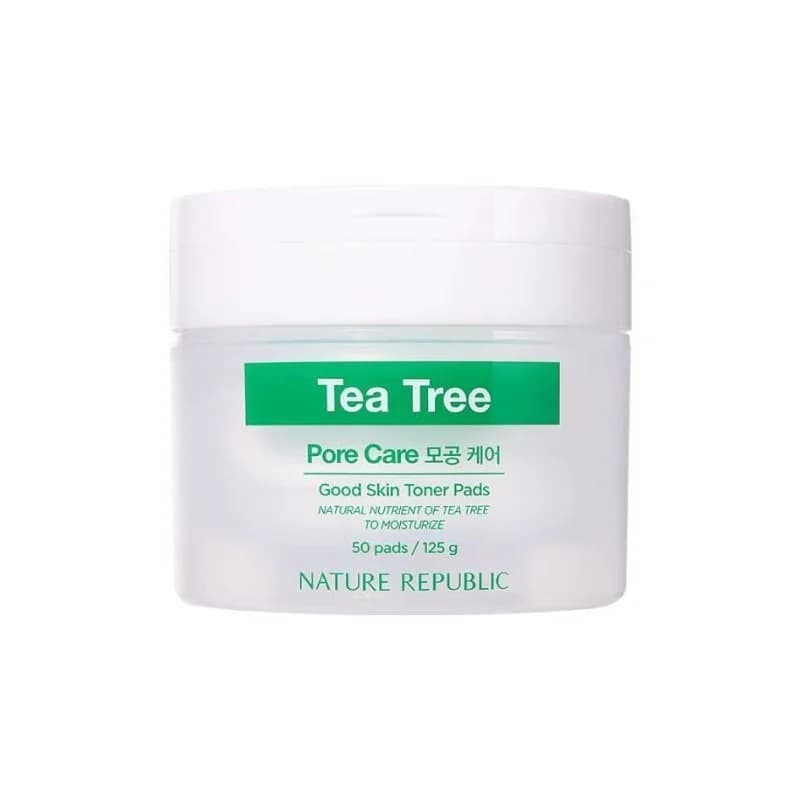 NATURE REPUBLIC TEA TREE PORE CARE GOOD SKIN TONER PAD 50 PADS