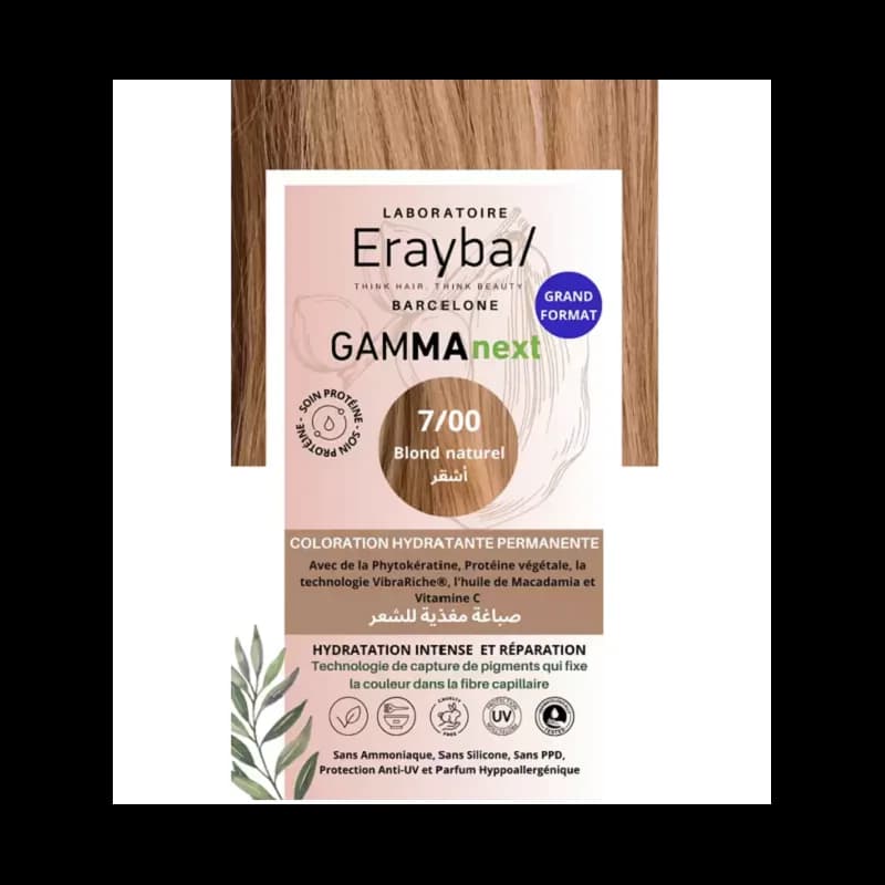 Erayba Gamma Next Coloration 7/00 Blond Natural Coloration Hydratante Permanente