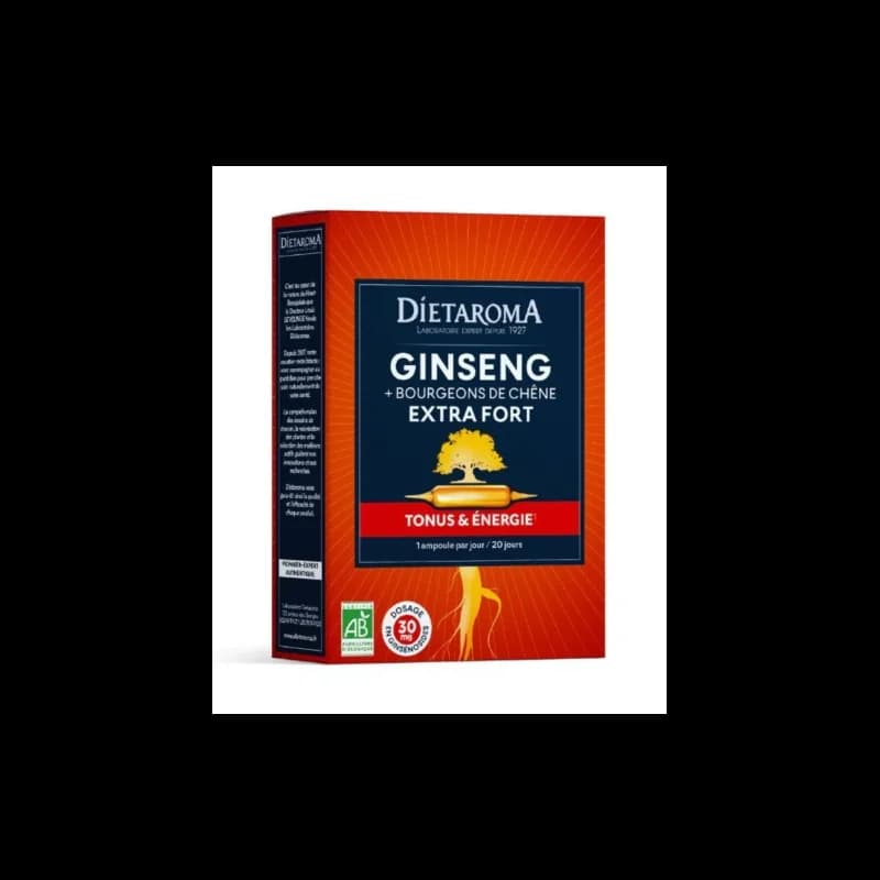 DIETAROMA GINSENG GELEE ROYALE Acérola Bio 20 ampoules