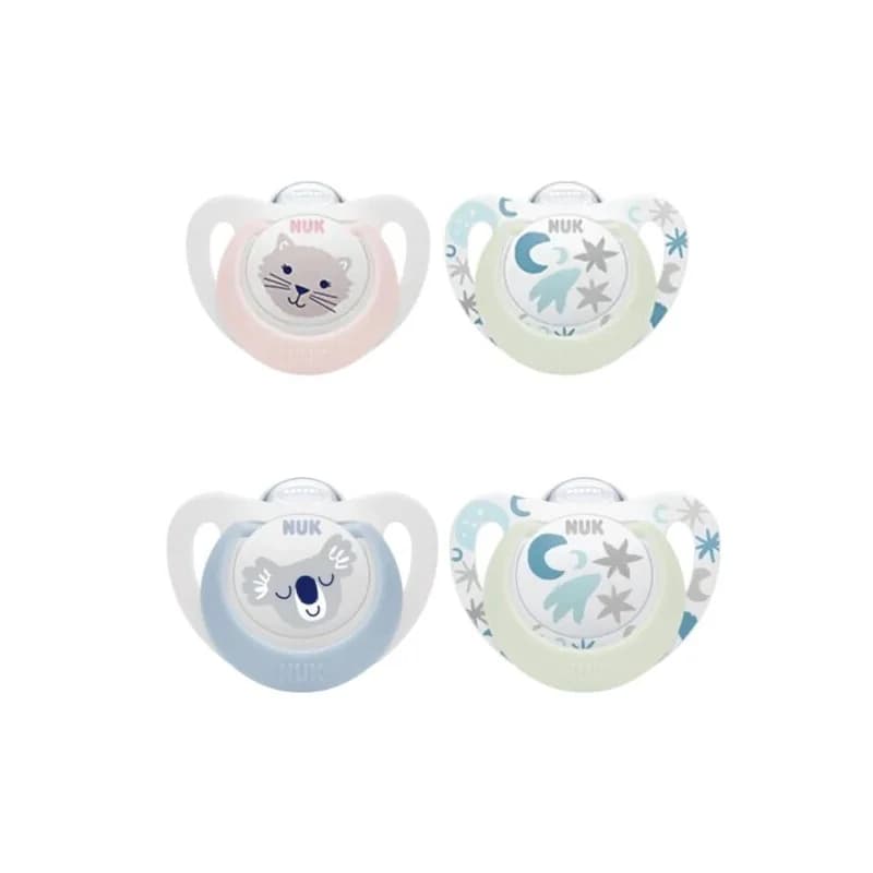 NUK Deux Sucette Star Night & Day 0-6m