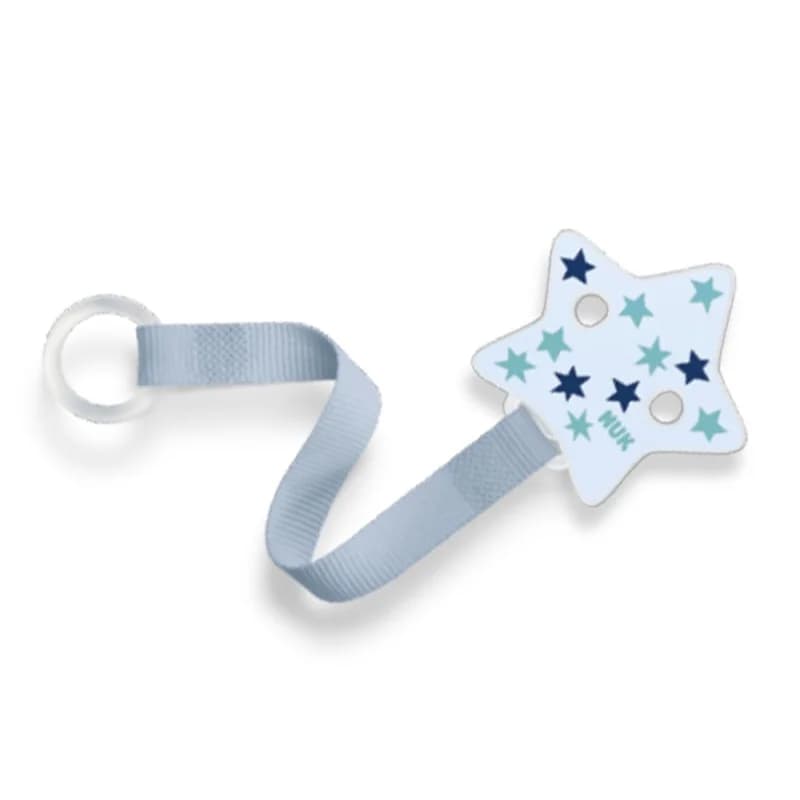 NUK Attache sucette tissu étoiles bleues