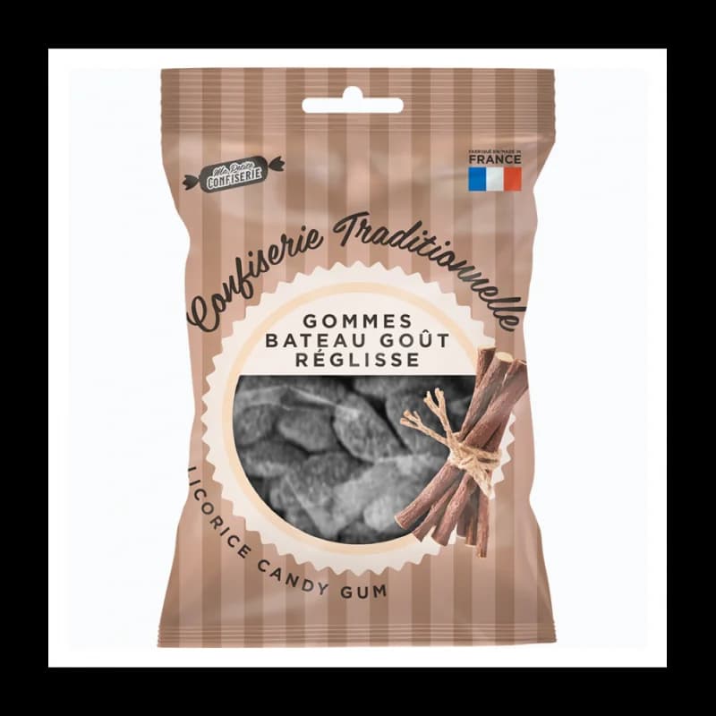 Ma petite confiserie Gommes Bateau Goût Réglisse 100 g