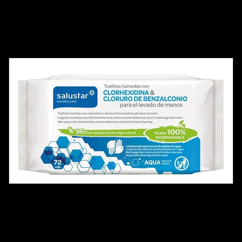SALUSTAR LINGETTES CHLORHEXIDINE ET CHLORURE  B72 UNITES